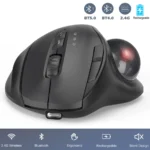 Ergonomic Wireless Trackball Mouse Easy Thumb Control Precision Smooth Tracking, Ergonomic Comfort Design, for Windows, PC Mac