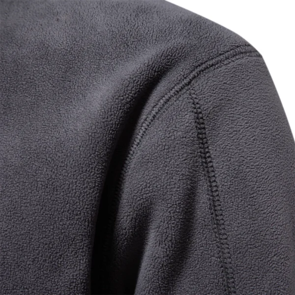 AIOPESON Brand Quality Thicken Warm Fleece Jacket for Men Zipper Neck Pullover Men's Sweatshirt Soft Shell Mens Jacket - Image 5