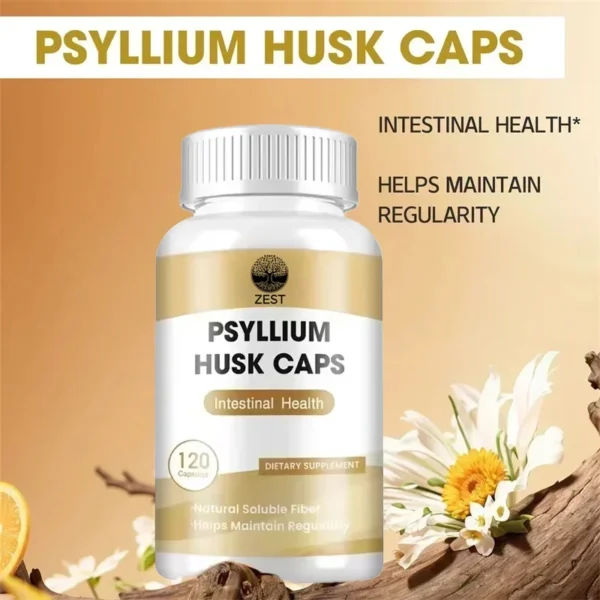 Psyllium Husk Capsules - Supports Intestinal and Digestive Health, Improves Absorption, Enhances Cellular Energy, Non-GMO - Image 3