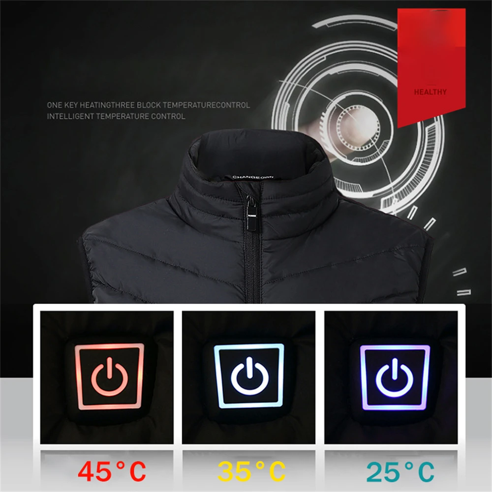21 Zone Heated Vest Men's Jacket Heated Winter Women's Electric USB Heater Jacket Hunting Vest Winter Heated Jacket Coat M-4XL - Image 2