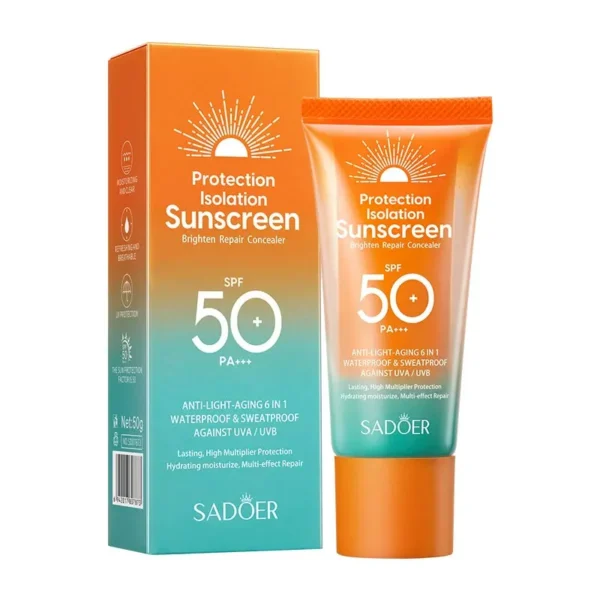 SADOER Spf 50+ Sunscreen for Face Protector Solar Skincare Dual Tube Multi Effect PA+++ Facial Sunscreen Solar Blocker - Image 6