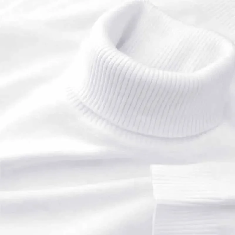 2025 New Mens Knitted Sweaters Solid Color Turtleneck Breathable Pullovers Warm Outdoor Basic Streetwear autumn Business Tops - Image 6