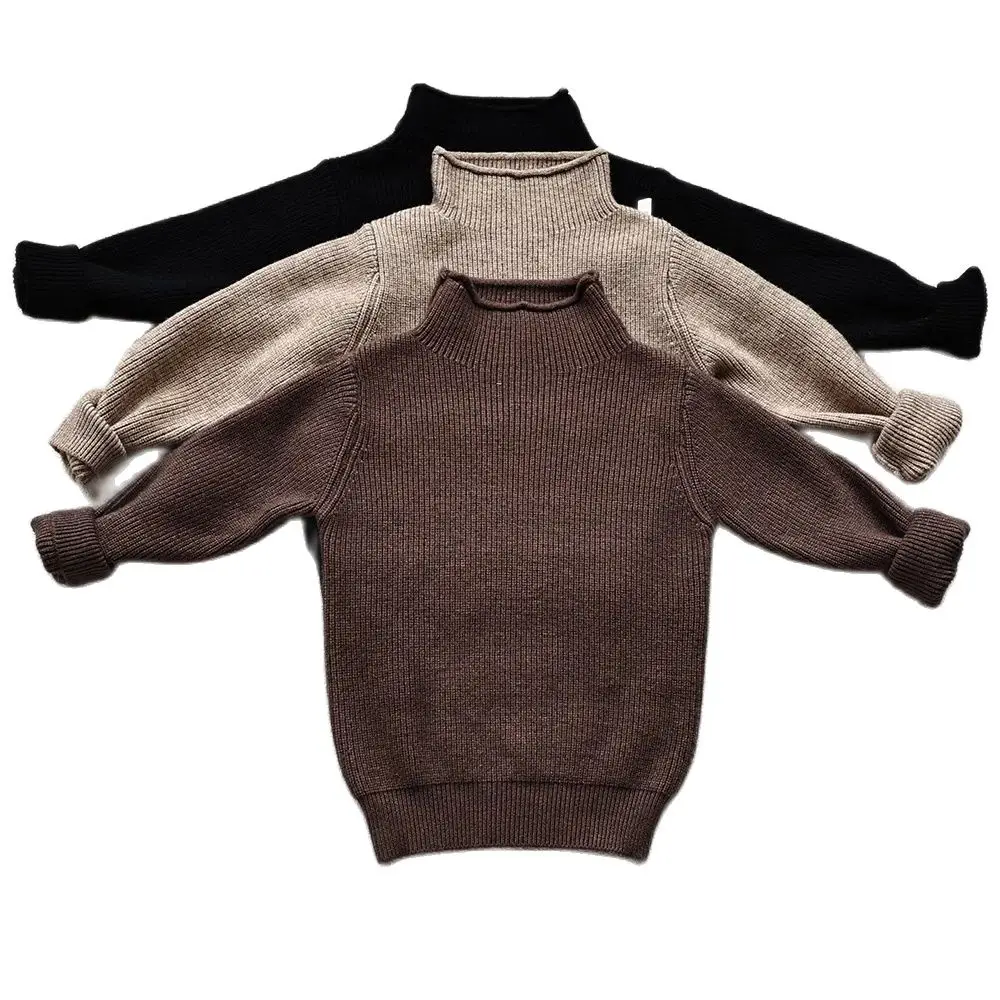 MILANCEL Autumn New Kids Sweaters Turtleneck Boys Pullover Boys Knitwear Girls Base Sweater - Image 3
