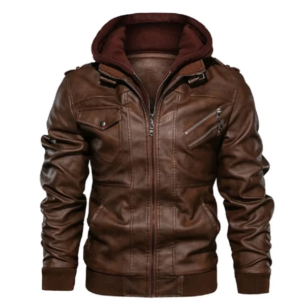 KB New Men's Leather Jackets Autumn Casual Motorcycle PU Jacket Biker Leather Coats Brand Clothing EU Size SA722 - Image 3
