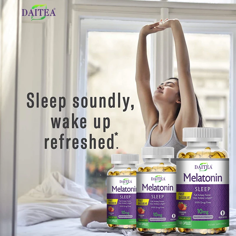 Melatonin Capsules - Sleep Aid Supplement That Helps Nourish Nerves, Relieves Sleep Disorders and Improves Energy Levels - Image 4