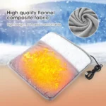 Winter Electric Foot Heating Pad USB Charging Soft Plush Washable Foot Warmer Heater Improve Sleeping Household Foot Warming Mat