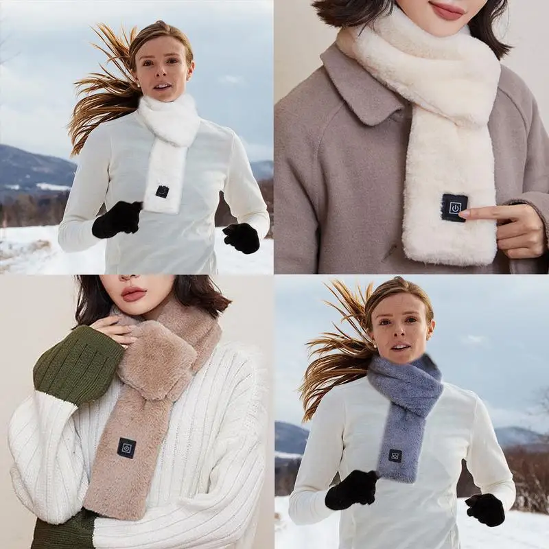 Outdoor Warm Electric Heating Scarf Heating Pads 3 Gear USB Rechargeable Soft HeatingThermal Shawl Neck Brace Warm Bib - Image 2
