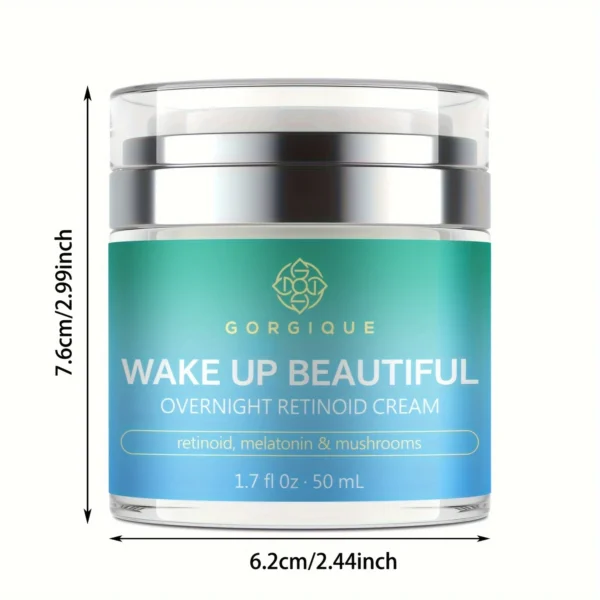 Wake Up Beautiful Overnight Retinoid Night Face Cream Moisturizer for Dry and Aging Skin - Image 5