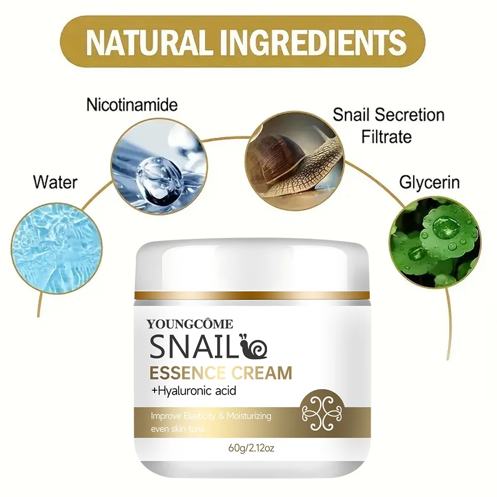Snail essence cream with hyaluronic acid,Retinol Moisturizing Firming Lightening Repairing Smooth Skincare Whitening Creams - Image 3