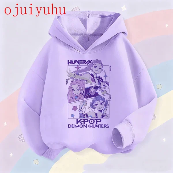 Fan Gifts Hoodies Kid Hoodie Manga Kids Kpop Demon Hunters Children's Sweatshirt Cute Tiger Harajuku Hoody for Boys Girls - Image 4