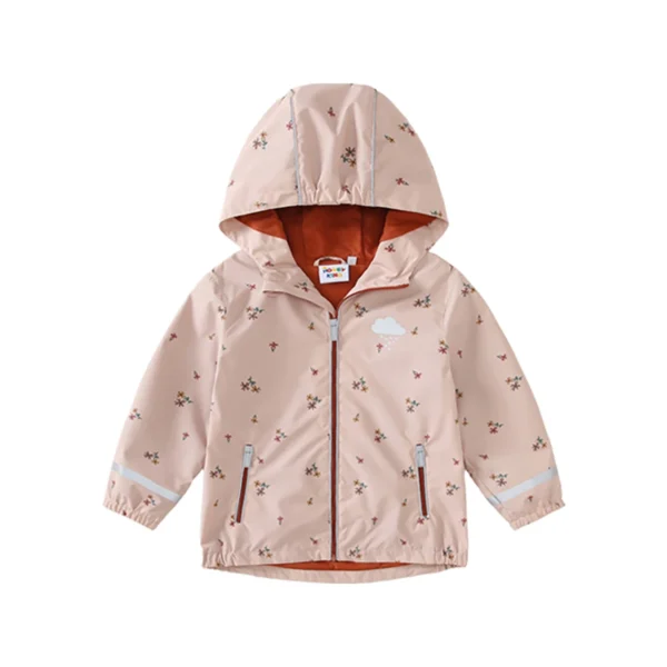 HONEYKING Softshell Jacket For Kids Waterproof Hooded Fleece Outerwear For Baby Toddler Rain Coats Children's Clothing For Girl - Image 2