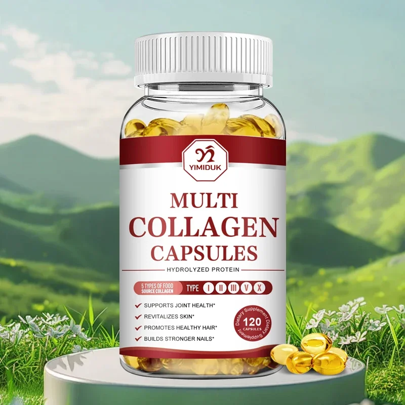 Multi-Collagen Capsules -Type I II III V X - Anti-Aging Healthy Joints Hair Skin Bones Nails Hydrolyzed Collagen Peptides Unisex