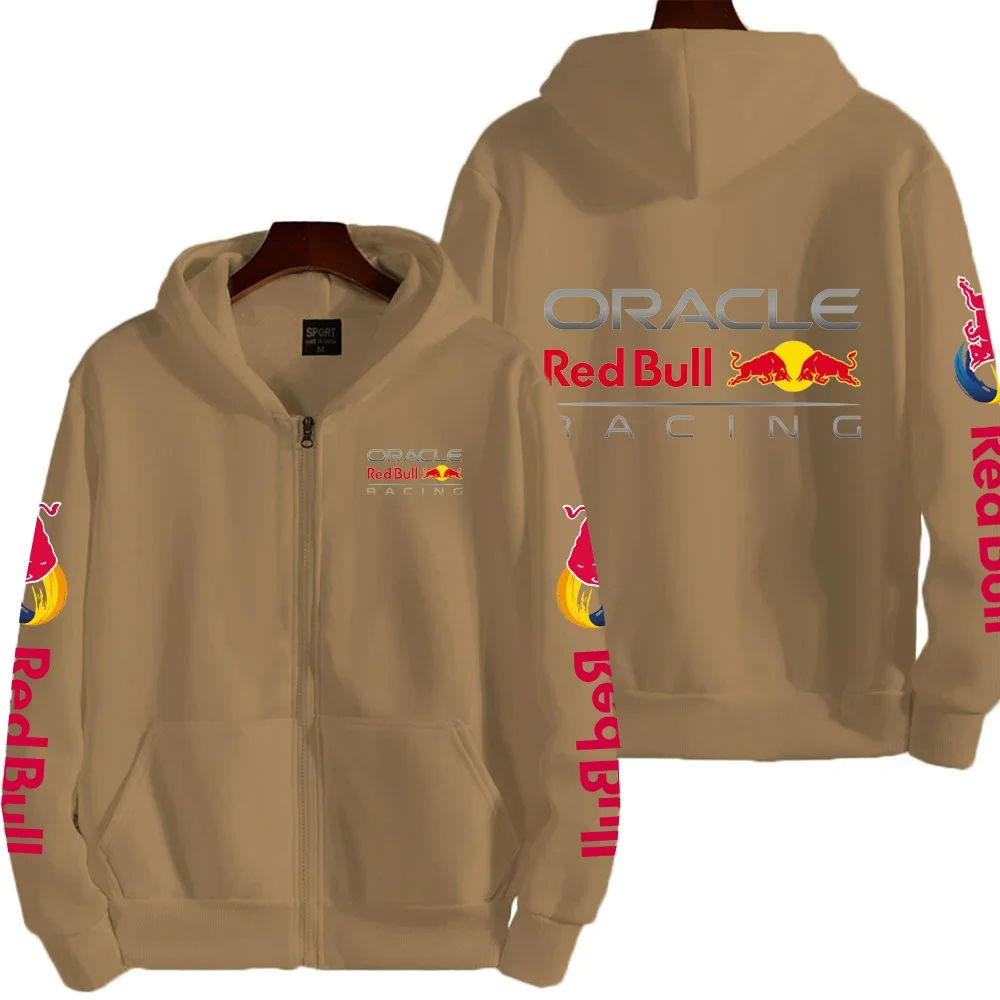Luxury Brand Red Bull Couple Zipper Hooded Sweatshirt Men's Autumn and Winter Jacket Hoodie Outdoor Racing Extreme Sportswear - Image 2
