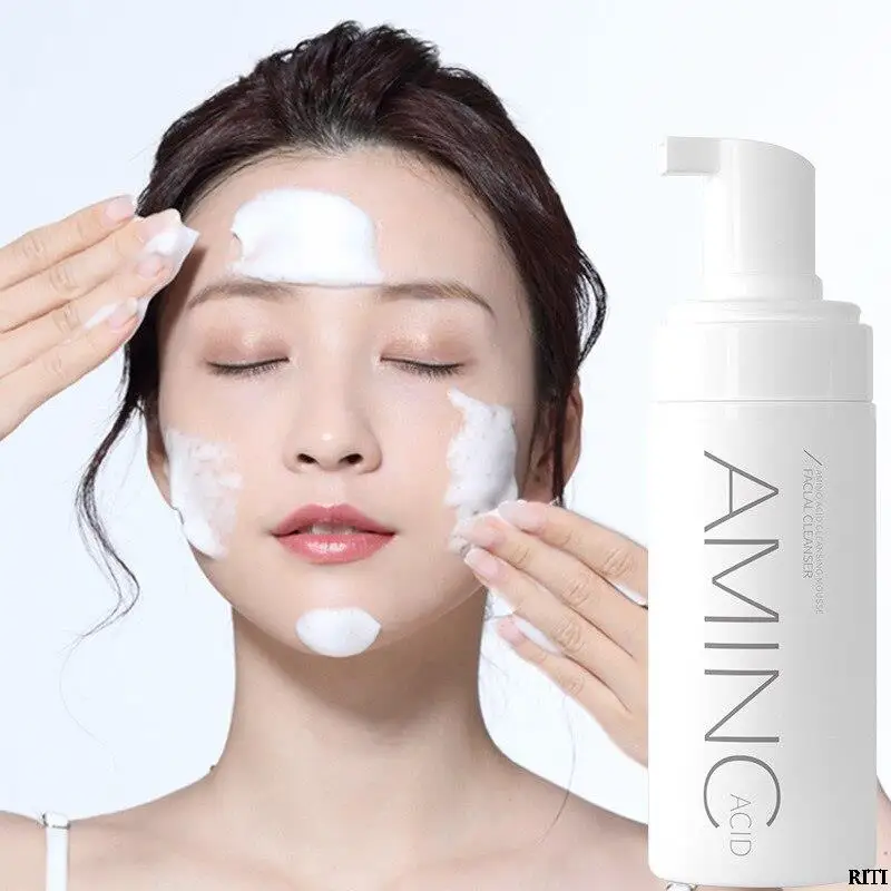 100/150ml Amino Acid Cleansing Mousse Oil Control Deep Cleaning Mites Removal Acne Moisturizing Face Cleanser Foam Brighten Skin - Image 3