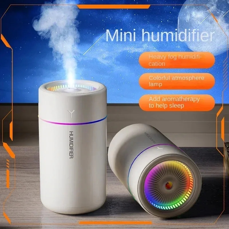 Car Air Humidifier 280ML Large Fog Volume Colorful Light Silent Aroma Diffuser Essential Oils Aromatherapy for Home Bedroom - Image 4