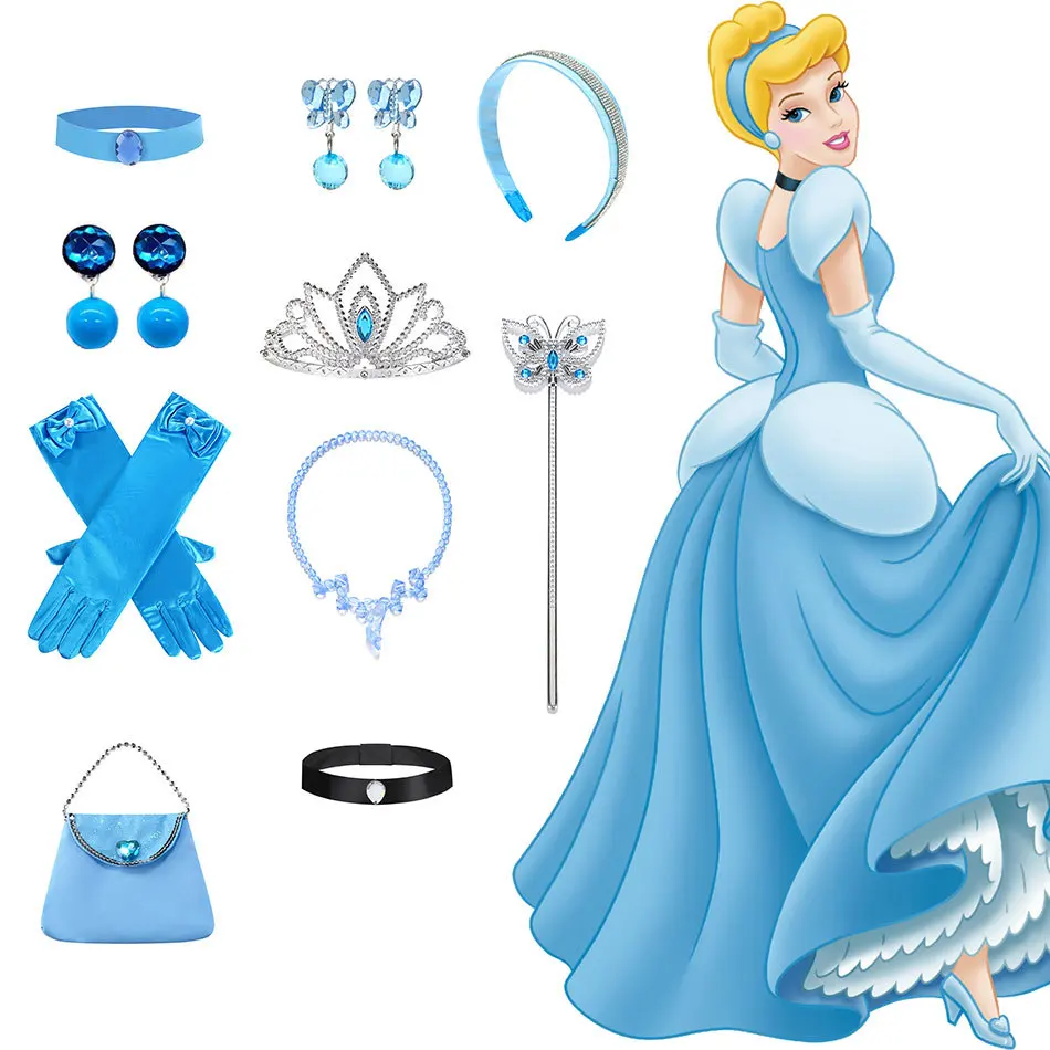Little Girls Blue Butterfly Cinderella Princess Cosplay Costume Girls Birthday Party Holiday Halloween Fancy Easter Dress - Image 6