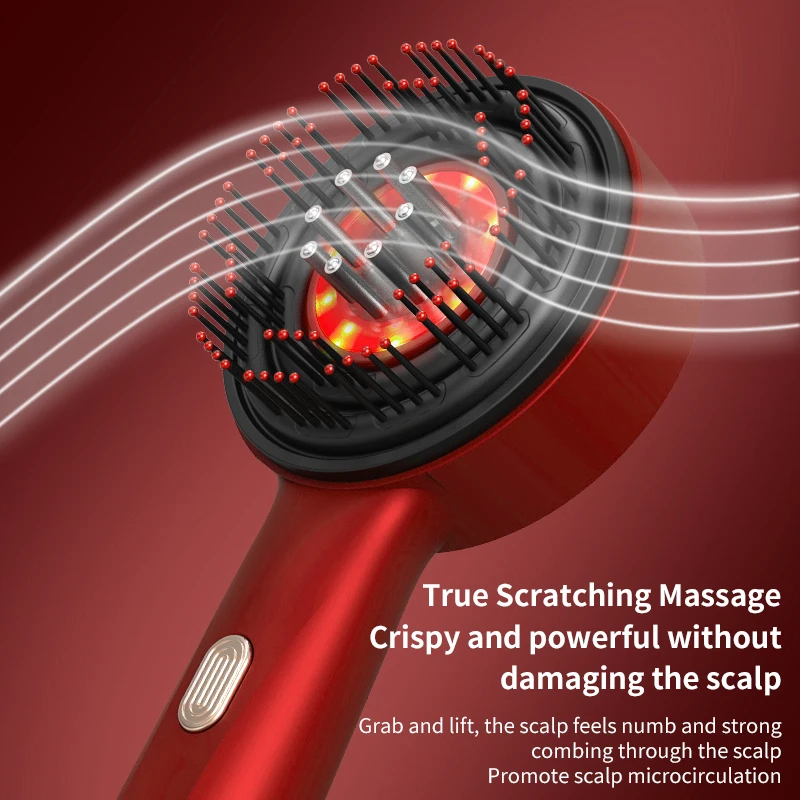 Electric Massage Comb with Vibration Red Light Therapy Scalp Brush Hair Growth Anti-Hair Loss Liquid Oil Applicator Hair Care - Image 5