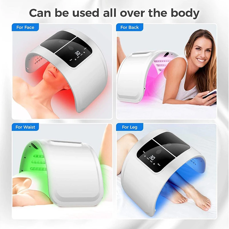 7 Colors LED Photon Machine With Nano Spray Face Body Mask Salon SPA Home Skin Rejuvenation Acne Skin Moisturizing Beauty Care - Image 4
