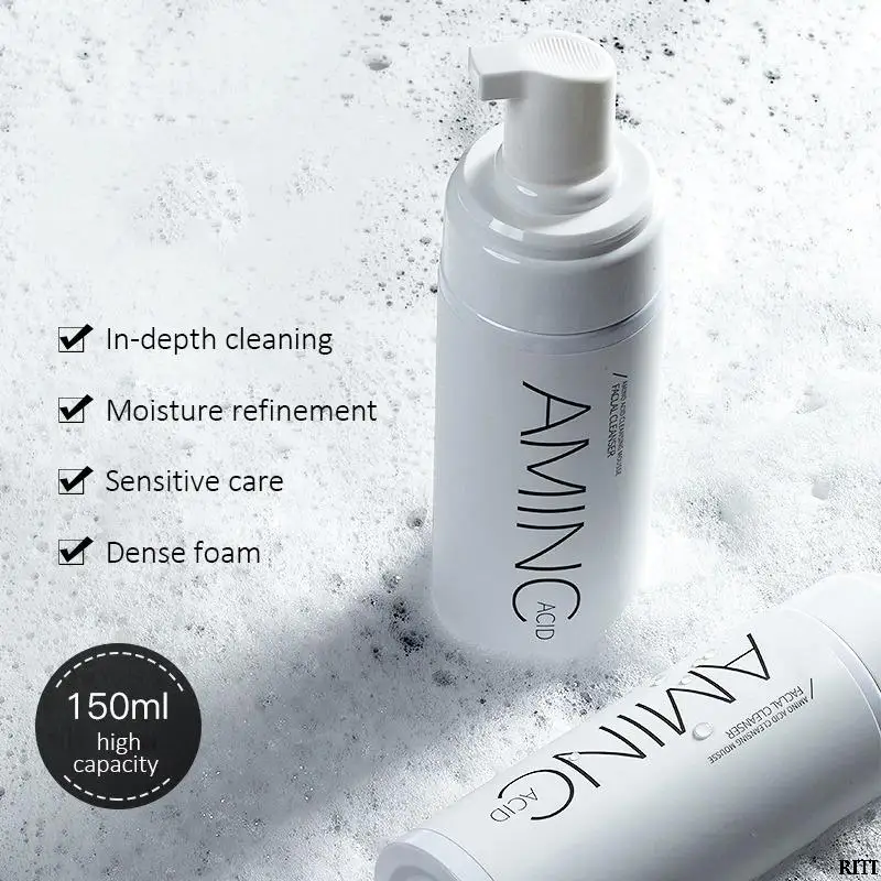 100/150ml Amino Acid Cleansing Mousse Oil Control Deep Cleaning Mites Removal Acne Moisturizing Face Cleanser Foam Brighten Skin - Image 4