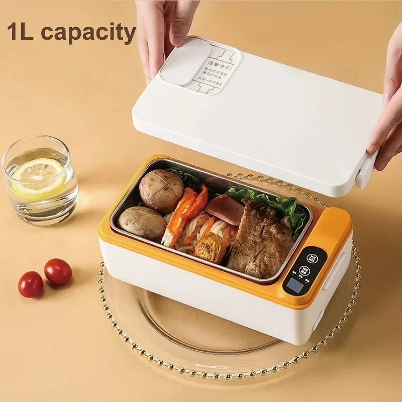 1L Portable USB Electric Heated Warm Lunch Box Camping Insulated Lunch Box Rechargeable Heated Unplugged Rice Cooker Office - Image 4