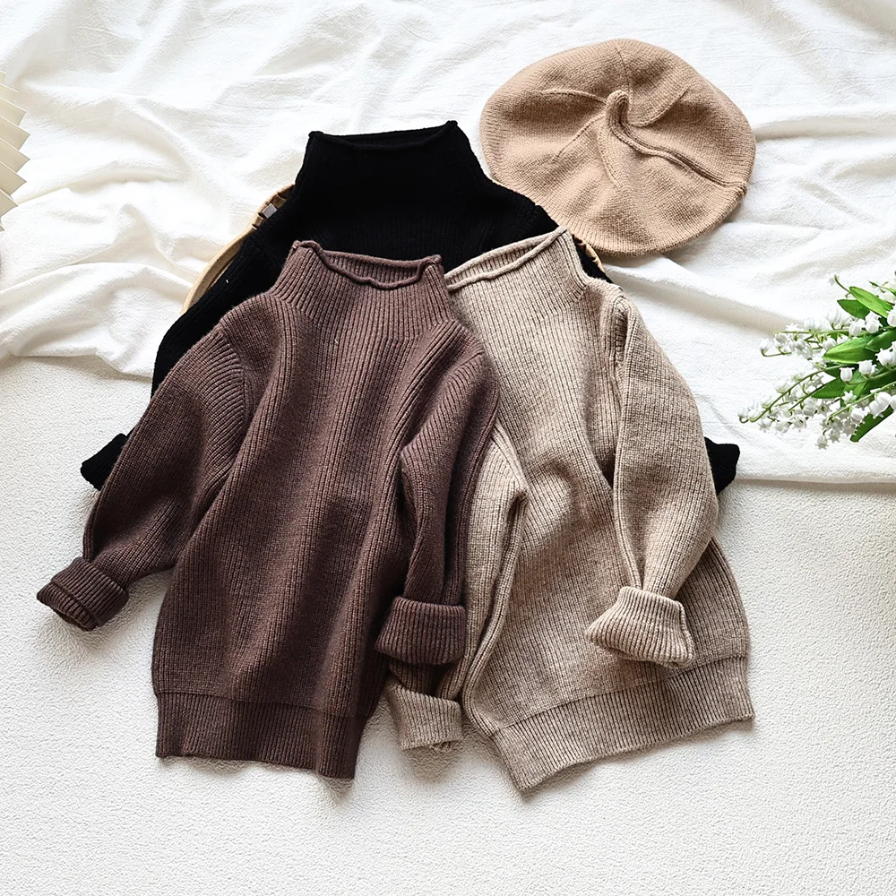 MILANCEL Autumn New Kids Sweaters Turtleneck Boys Pullover Boys Knitwear Girls Base Sweater - Image 4