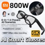Xiaomi 6K AI Smart Glasses 800W Pixel Camera Bluetooth HD Call Voice Assistant Stereo Music Player Translate Photochromic Glasse