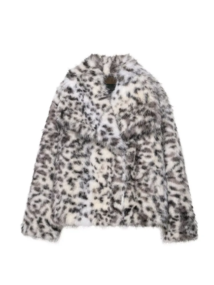 HH Female Winter Elegant Warm Jackets Print Turn-Down Collar Pockets Single-Breasted Woman's Fashion Long Sleeves Coats Trendy - Image 3