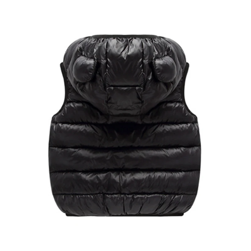 New Baby Boys Girls Warm Down Vest Autumn Winter Cotton Waistcoat With Ears Kids Outerwear Children Clothing Hooded Jacket Vests - Image 4