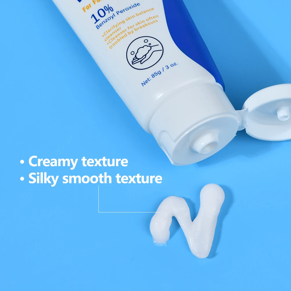 Acne Foaming Wash Benzoyl Peroxide 10% Maximum Antimicrobia Moisturizers reduces redness For Face & Body Skin Care Face Wash - Image 6