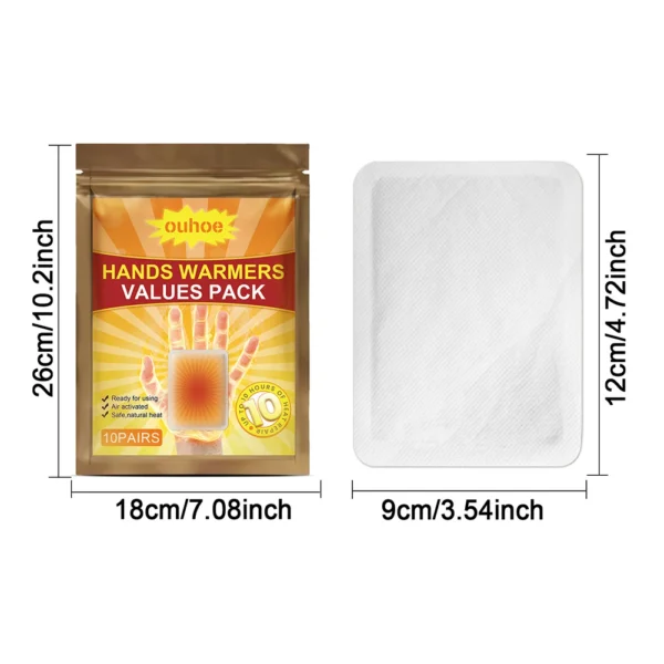 10pcs/bag Universal Body Warmer Stickers Disposable Hand Warmer Patch Relieve Fatigue Discomfort Feet Warm Paste Outdoor Tools - Image 6
