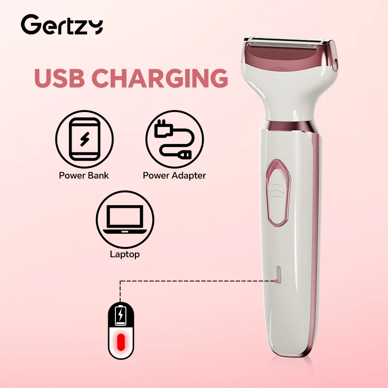 4-in-1 Rechargeable Electric Razor for Women - Face, Nose, Legs, Underarm, Bikini Trimmer - Wet & Dry, Painless Grooming Kit - Image 10