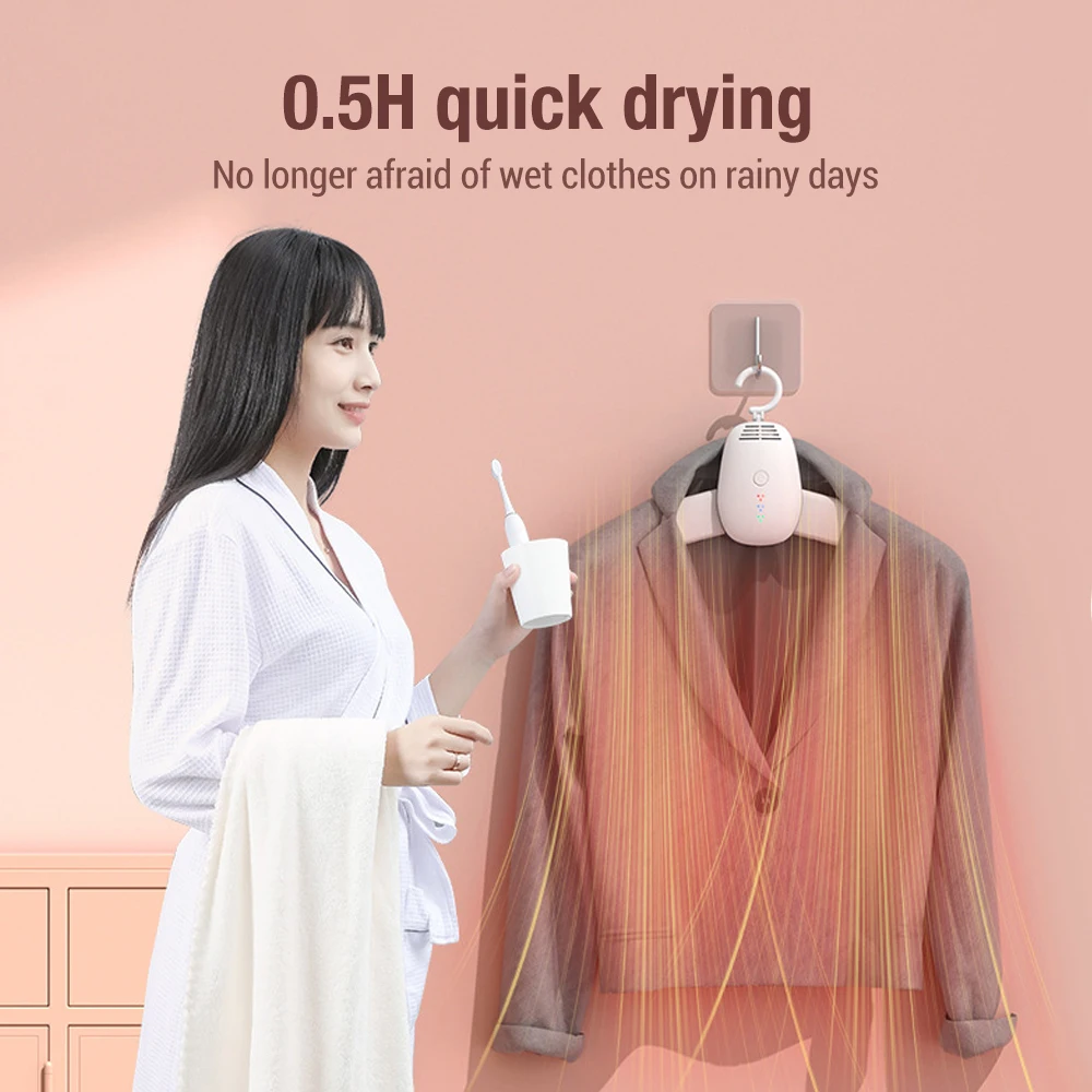 110-220V Mini Electric Portable Heated Clothes Dryer Drying Machine Shoes Clothes Drying Rack Hangers Foldable Heater - Image 4