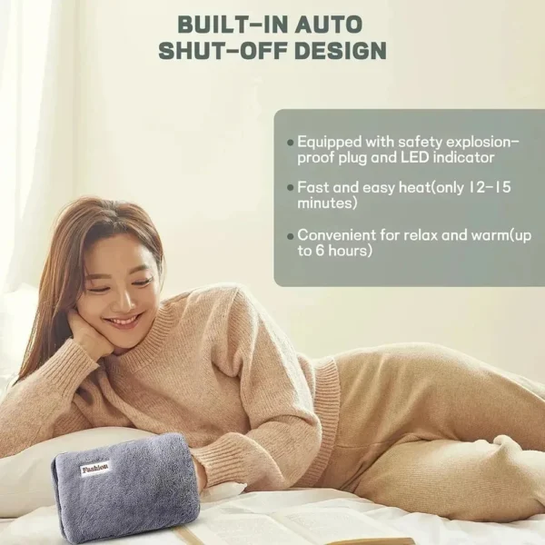 Rechargeable Hot Water Bottle Cute Electric Hand Warmer EU Plug Reusable Hot Compress Bag Heating Pad Hand Pocket Warmer - Image 5