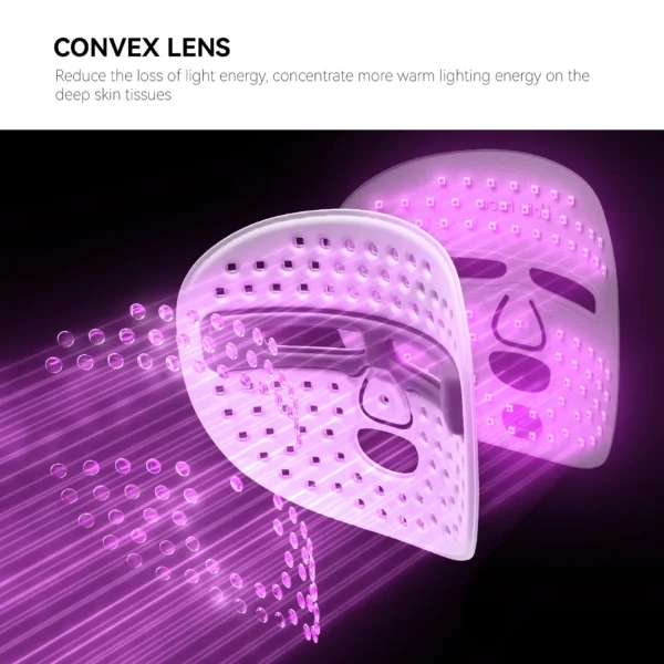 Hello Face M500 Facial Mask Near-Infrared Light Face Mask Wireless Blue Amber Red Light Therapy Led Mask Portable At Home Travel - Image 4