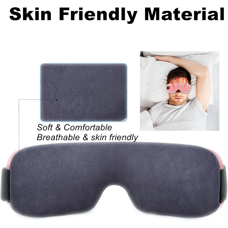 4D Eye Massager Smart Airbag Vibration Eye Care Instrument Hot Compress Bluetooth Eye Massage Glasses Fatigue anti-wrinkle Care - Image 5