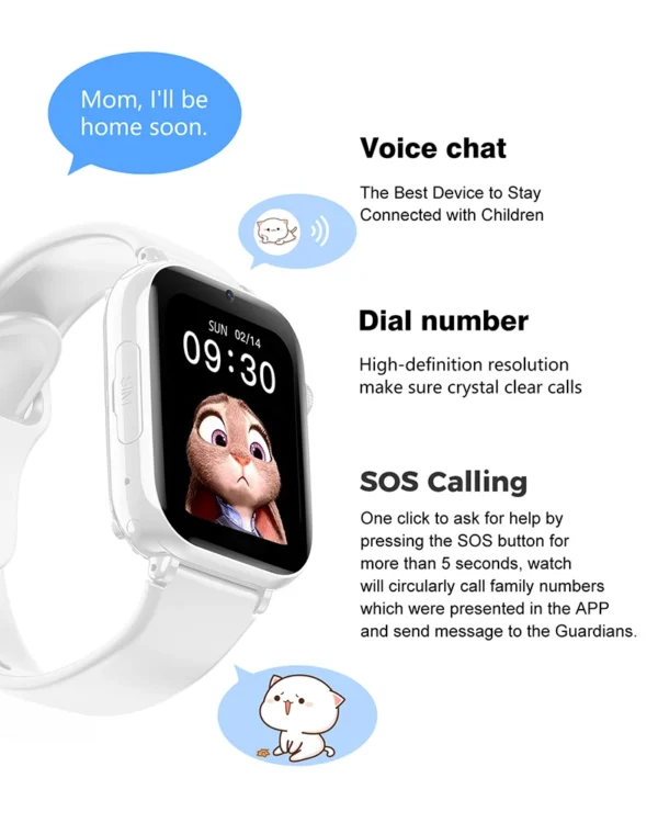 2025 New Kids Smart 4G Call Phone smartwatch Children Monitor Boy Girls GPS WIFI LBS track SOS Child Watch For children's gifts - Image 5