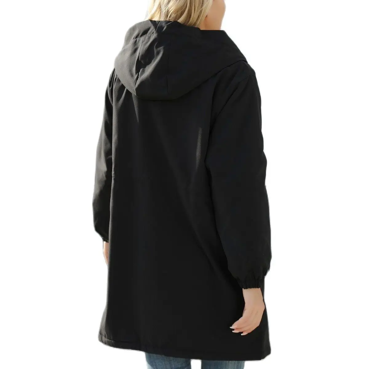 Autumn Winter New Fashion Women’s Solid Color Simple Basic Casual Trendy Velvet Hooded Jackets Female Clothes Trenches Coats - Image 5
