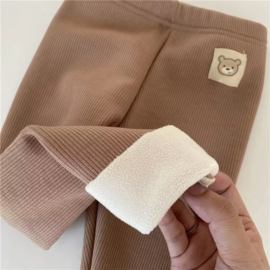 Korean Autumn Winter New Children One Piece Leggings Unisex Boys Girls Baby Cold Prevent Warm Cartoon Elastic Bound Feet Pants - Image 6