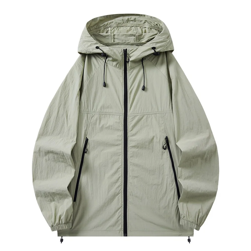 Summer Ice Fan Jacket Couple Style Cooling Air Conditioning Clothes Breathable Outerwear Casual Hooded Sunscreen Skin Clothes - Image 3