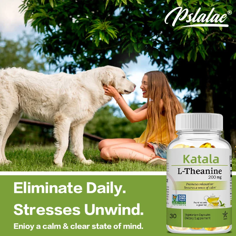 Natural L-Theanine Capsules 200 Mg, Stress Relief, Mood Supplement - Image 6