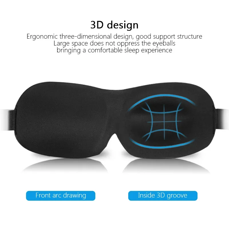 Comfortable Lightweight Eye Cover Soft 3D Contoured Sleeping Mask Breathable Eye Shade for Men and Women Night Travel Rest Aid - Image 3