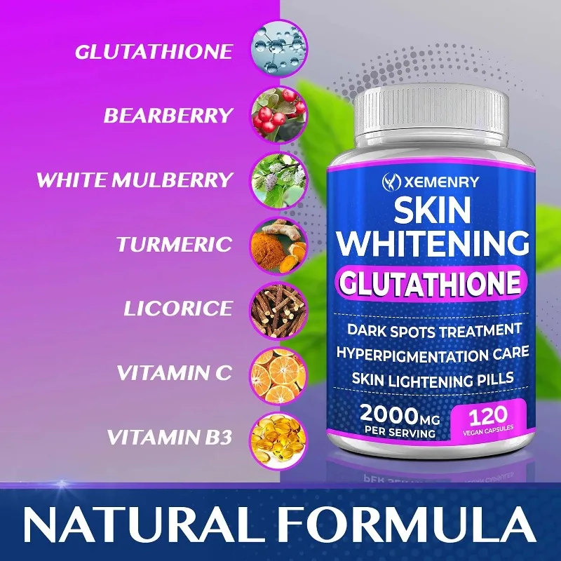 120pcs Skin Whitening Glutathione - Beautiful Skin, Antioxidant Supplement, Healthy Skin Care, Hair, Nails, Immune Support - Image 4
