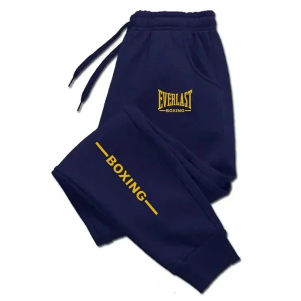2025 Autumn Winter EVERLAST Printed Running Pants Men Women Outdoor Sports Fitness Pants Jogging Fleece Casual Sports Pants - Image 3