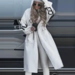 Autumn Winter New Fashion Women’s Color-coded Spliced Casual Trendy Simple Basic Loose Hooded Trenches Female Coats Clothes Tops