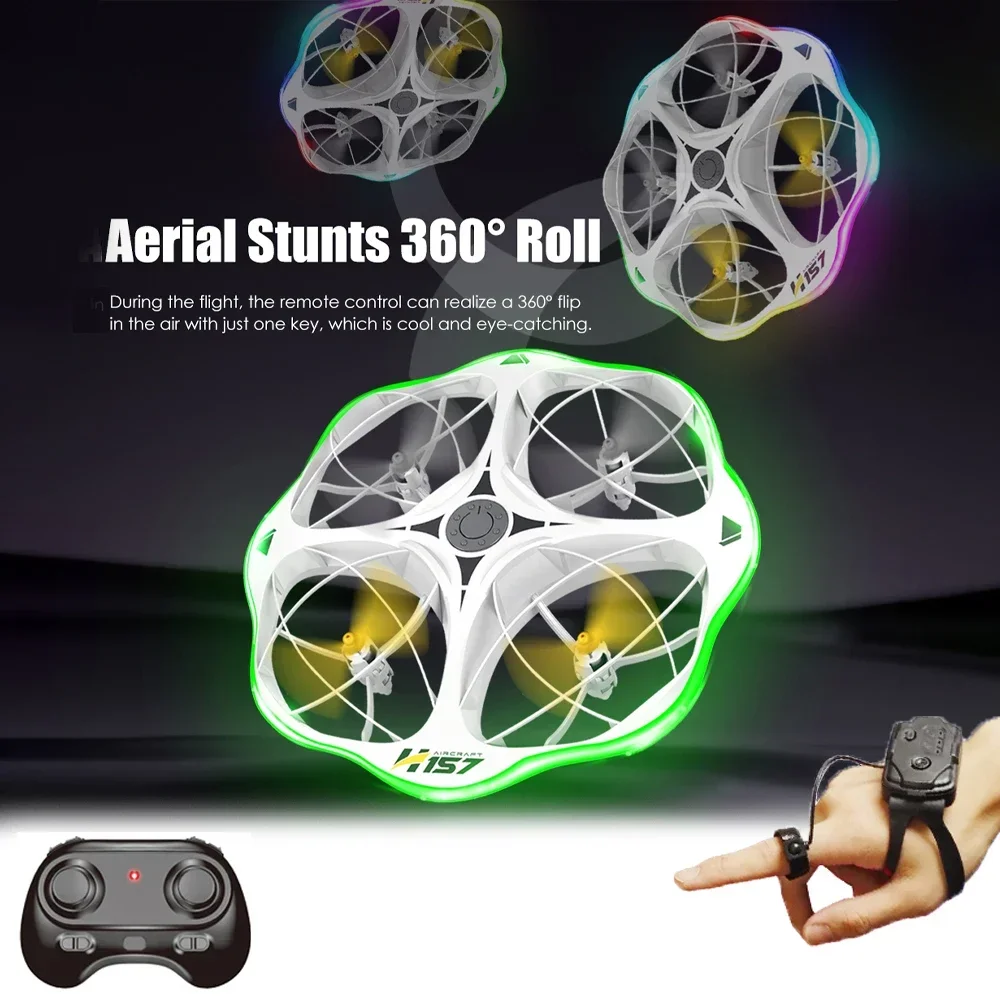 H158 Mini UFO Drone with Remote & Watch Dual Control | 4-Axis Quadcopter Obstacle Avoidance Kids Toy - Image 2