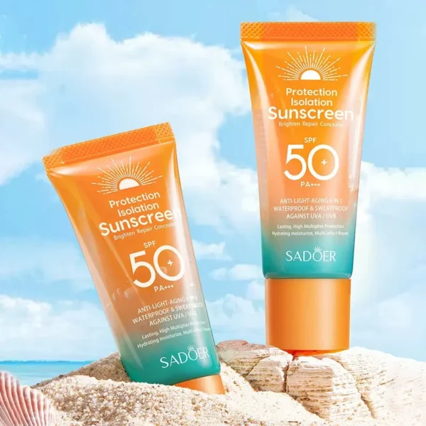 SADOER Spf 50+ Sunscreen for Face Protector Solar Skincare Dual Tube Multi Effect PA+++ Facial Sunscreen Solar Blocker - Image 3