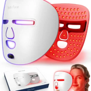 Hello Face M500 Facial Mask Near-Infrared Light Face Mask Wireless Blue Amber Red Light Therapy Led Mask Portable At Home Travel