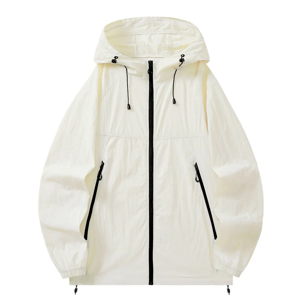 Summer Ice Fan Jacket Couple Style Cooling Air Conditioning Clothes Breathable Outerwear Casual Hooded Sunscreen Skin Clothes - Image 5