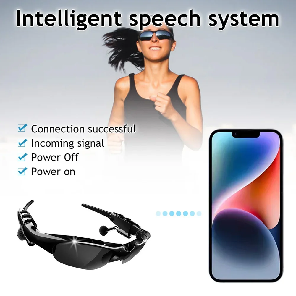 5.0 Smart Bluetooth Audio Glasses Outdoor Sports Cycling Surround Sound Headphones Listen To Music Call Polarized Sunglasses - Image 2
