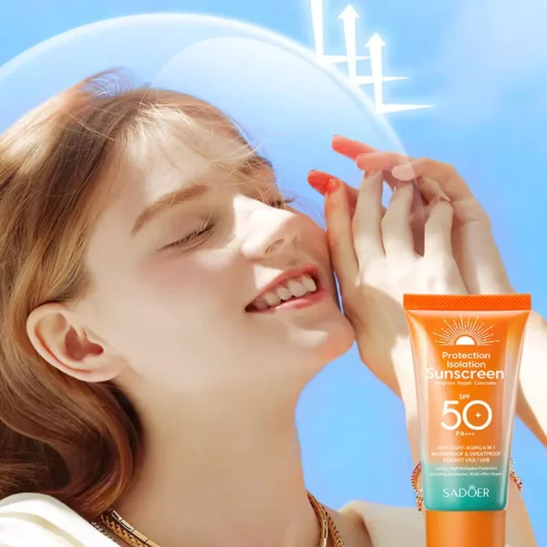 SADOER Spf 50+ Sunscreen for Face Protector Solar Skincare Dual Tube Multi Effect PA+++ Facial Sunscreen Solar Blocker - Image 5